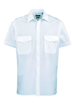 Premier PW212 Pilot Shirt Short Sleeve Regular Fit miniatuur