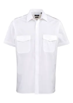 Premier PW212 Pilot Shirt Short Sleeve Regular Fit