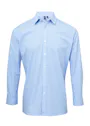 Premier Men's Microcheck (Gingham) Long-Sleeve Cotton Shirt Vorschaubild