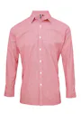 Premier Men's Microcheck (Gingham) Long-Sleeve Cotton Shirt Vorschaubild