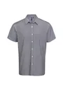 Premier Men's Microcheck (Gingham) Short-Sleeve Cotton Shirt Vorschaubild