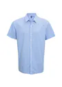 Premier Men's Microcheck (Gingham) Short-Sleeve Cotton Shirt Vorschaubild