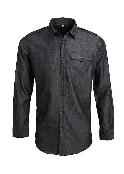 Premier PW222 Jeans Denim Shirt Stitch Regular Fit