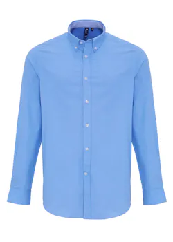 Premier PW238 Oxford Stripes Shirt Cotton Rich Regular Fit miniatuur