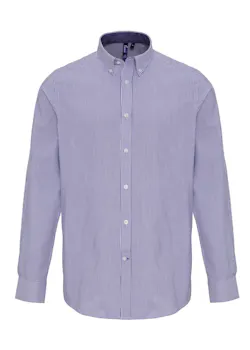Premier PW238 Oxford Stripes Shirt Cotton Rich Regular Fit miniatuur