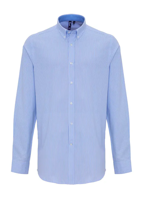 Premier PW238 Oxford Stripes Shirt Cotton Rich Regular Fit