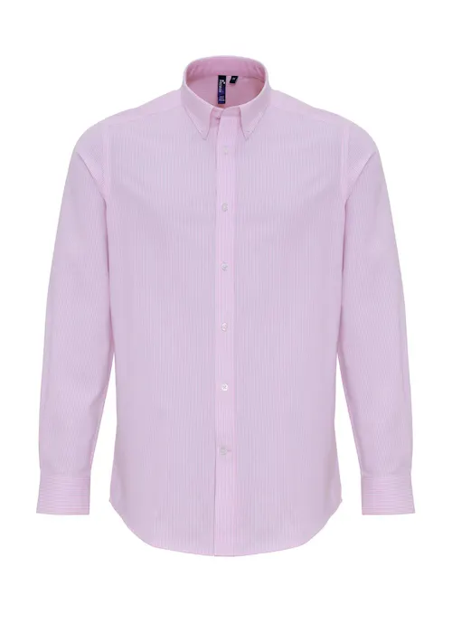 Premier PW238 Oxford Stripes Shirt Cotton Rich Regular Fit