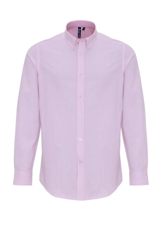 Premier PW238 Oxford Stripes Shirt Cotton Rich Regular Fit