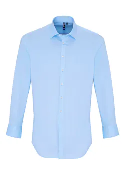 Premier PW244 Poplin Cotton Shirt Fit Long Sleeve Stretch miniatuur