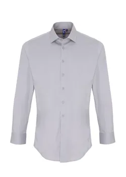 Premier PW244 Poplin Cotton Shirt Fit Long Sleeve Stretch