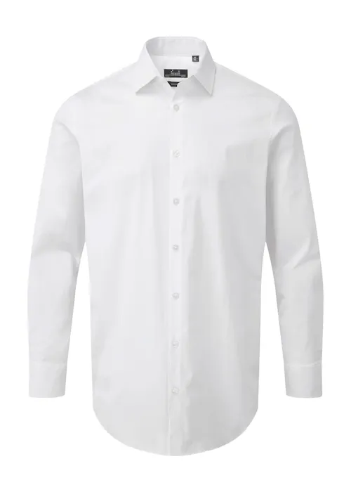 Premier PW244 Poplin Cotton Shirt Fit Long Sleeve Stretch