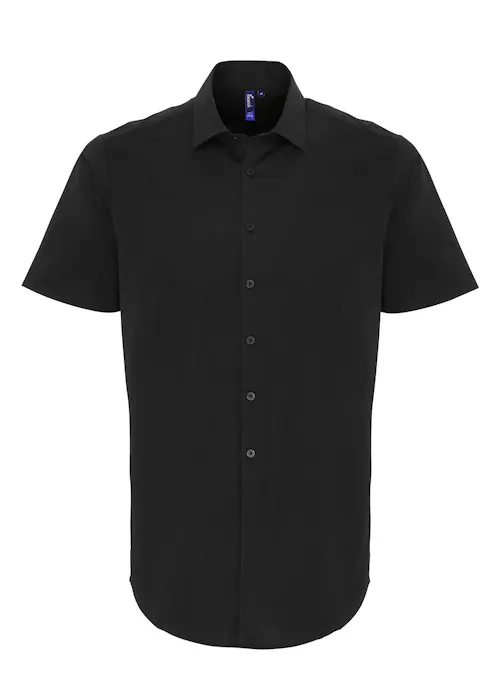 Premier PW246 Poplin Cotton Shirt Short Sleeve Stretch