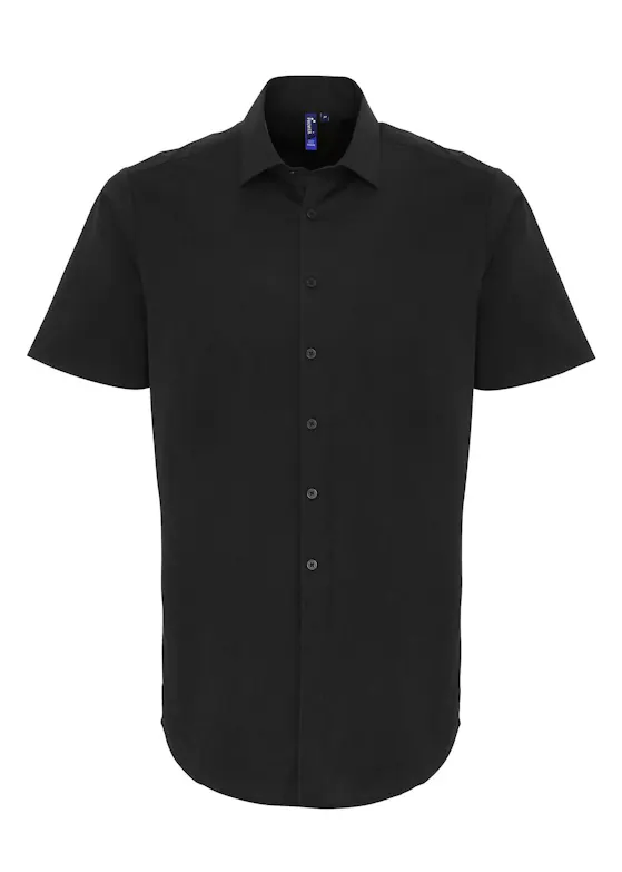 Premier PW246 Poplin Cotton Shirt Short Sleeve Stretch