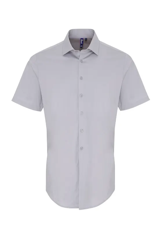 Premier PW246 Poplin Cotton Shirt Short Sleeve Stretch
