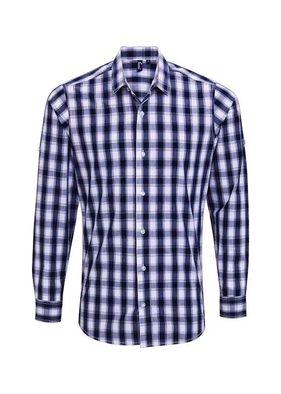 Premier Mulligan Check Cotton Long-Sleeve Shirt – Men's