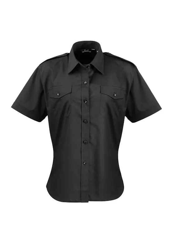 Premier PW312 Pilot Shirt Short Sleeve Regular Fit Dames
