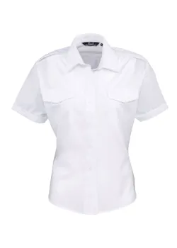 Premier PW312 Pilot Shirt Short Sleeve Regular Fit Dames