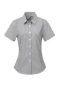 Premier Microcheck (Gingham) PW321 Cotton Shirt Short Sleeve Regular Fit Dames miniatuur