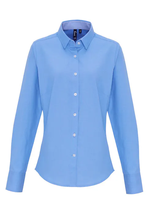 Premier PW338 Oxford Stripes Shirt Cotton Rich Regular Fit Dames