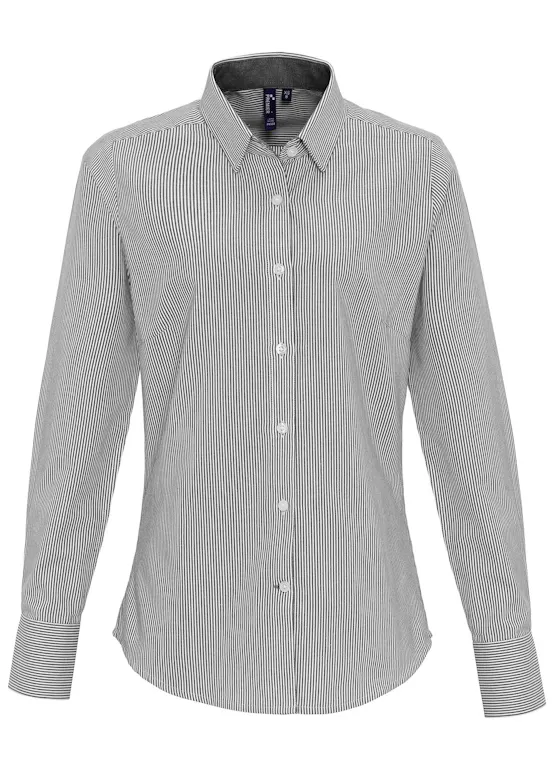 Premier Women's Cotton-Rich Oxford Stripe Shirt