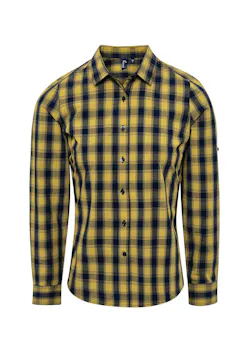 Premier PW350 Mulligan Check Shirt Cotton Long Sleeve Regular Fit Dames miniatuur