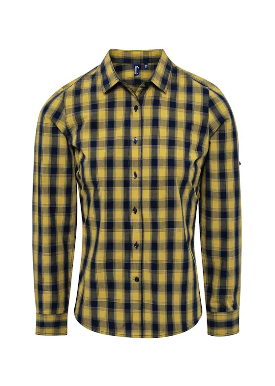 Premier Women's Mulligan-Check Cotton Long-Sleeve Shirt