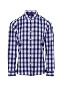 Premier PW350 Mulligan Check Shirt Cotton Long Sleeve Regular Fit Dames miniatuur