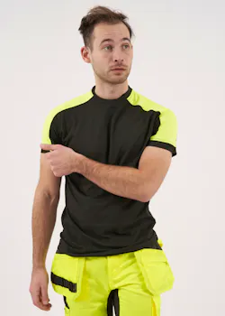 Projob 2019 T-Shirt Fluo Inzetstukken Regular Fit miniatuur