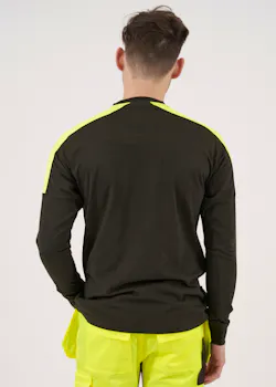 Projob 2020 T-Shirt Lange Mouwen Fluo Inzetstukken Regular Fit miniatuur