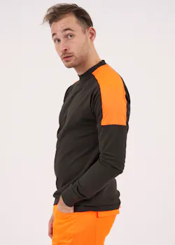 Projob 2020 T-Shirt Lange Mouwen Fluo Inzetstukken Regular Fit miniatuur