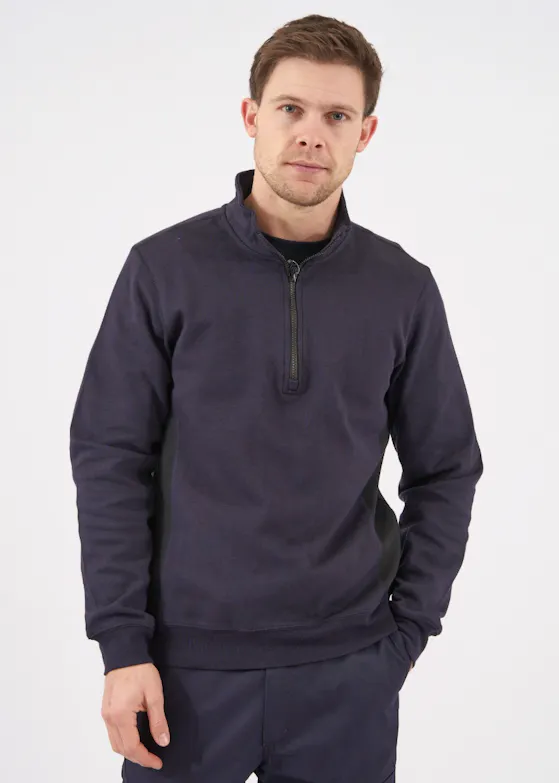 Projob 642128: Sweatshirt mit kurzem Reißverschluss, Regular Fit