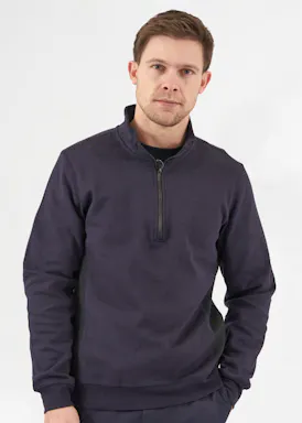 Projob 642128: Sweatshirt mit kurzem Reißverschluss, Regular Fit