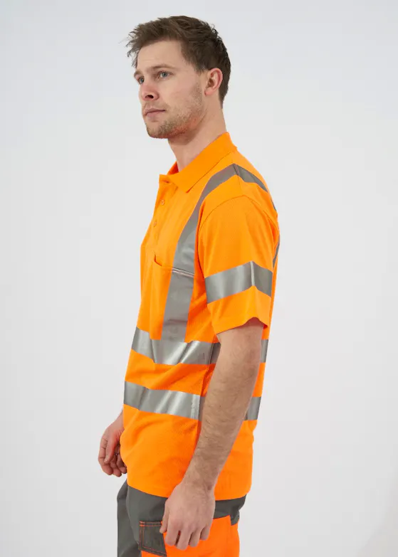Projob 646040 6040 Poloshirt Warnschutz Stretch EN ISO 20471, Klasse 3