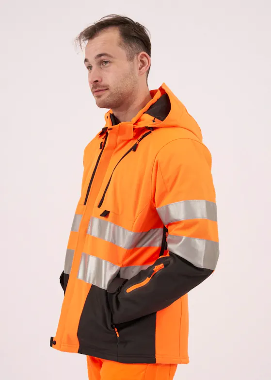 Projob 6420 Gefütterte Warnschutz-Softshelljacke EN ISO 20471, Klasse 3