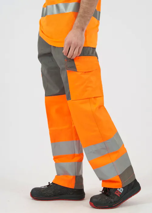 Projob 6501 Pantalon de signalisation avec poches pour genouillères EN ISO 20471 Classe 2