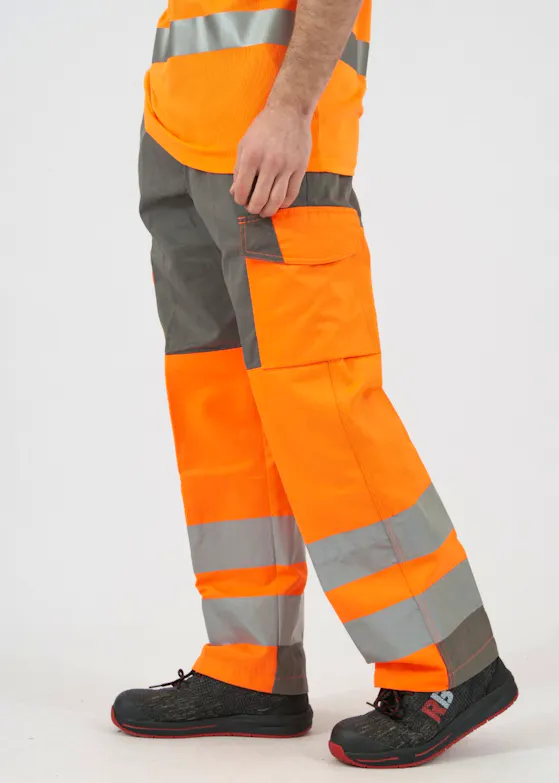 Projob 6501 Warnhose mit Knietaschen, EN ISO 20471, Klasse 2