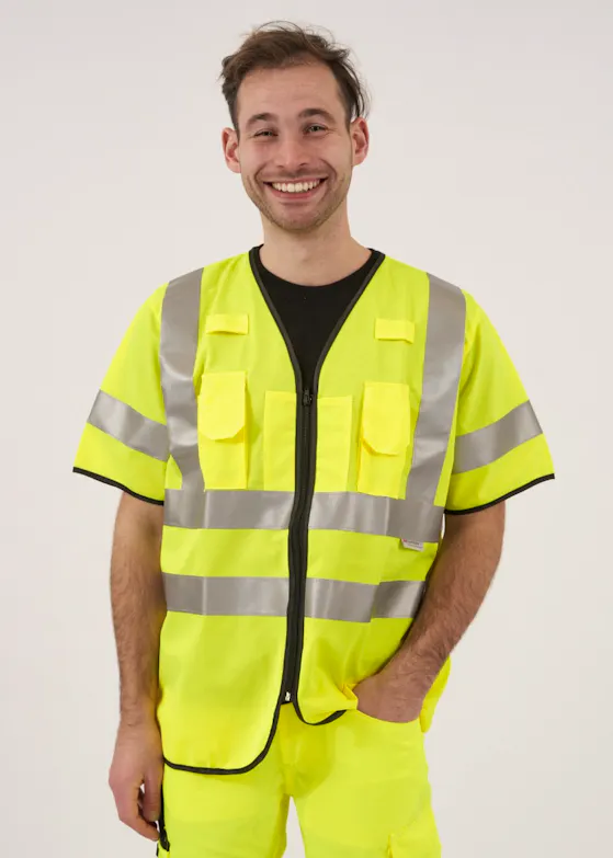 Projob 6707 Warnweste mit Ärmeln, EN ISO 20471, Klasse 3, reflektierend