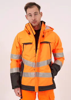 Projob Gevoerde Signalisatie Regenjas EN ISO 20471 Klasse 3 6441  miniatuur