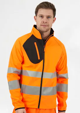 Projob Warnschutz-Softshelljacke EN ISO 20471, Klasse 3, 6432
