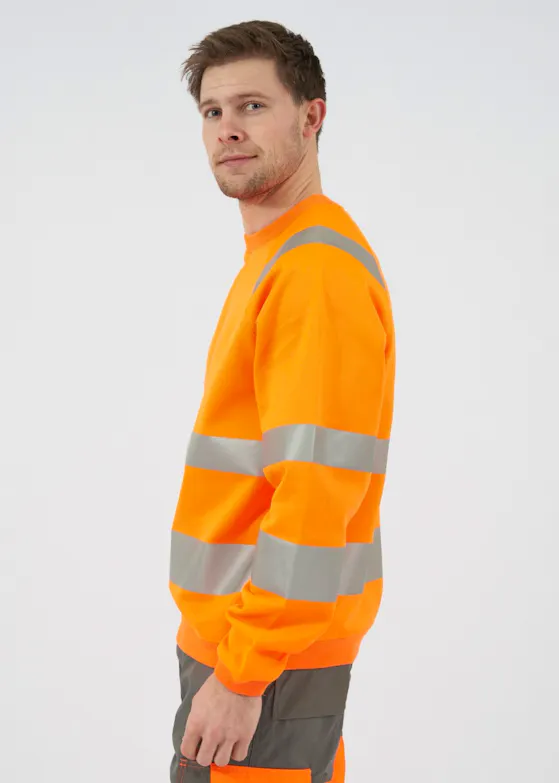 Projob Warnschutz Sweatshirt, Rundhals, EN ISO 20471, Klasse 3, 6106