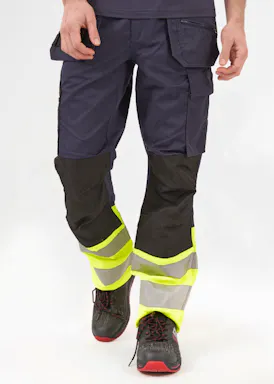 Projob Warnschutzhose mit Knietaschen und Nageltaschen, EN ISO 20471, Klasse 1, 6534