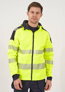 Projob 6110 sweat à capuche de signalisation EN ISO 20471 Classe 3 Stretch coupe standard thumbnail (vignette)