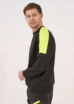 Projob 642125 Sweater Ronde Hals met Fluo Inzetstukken Regular Fit miniatuur