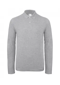B&C Men´s Long Sleeve Polo ID.001 miniatuur