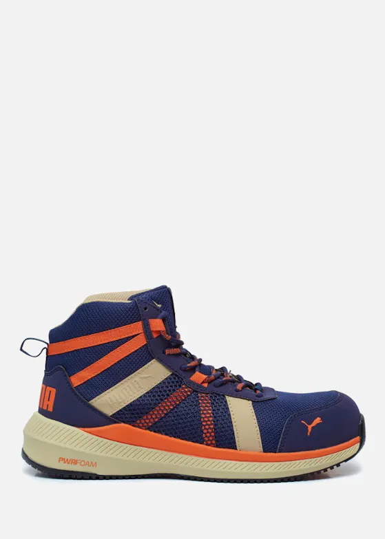 Puma Rival Mid S1PS ESD FO HRO SR Werkschoen Blauw/Oranje