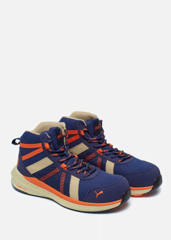 Puma Rival Mid S1PS ESD FO HRO SR Werkschoen Blauw/Oranje