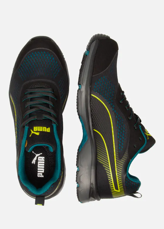 Puma Fuse gestricktes Obermaterial, schwarz, WNS S1P, niedrig