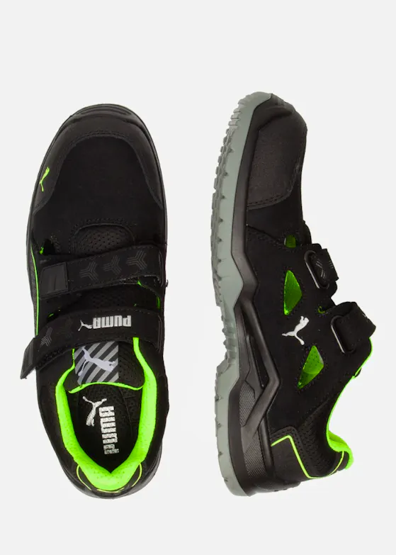 Puma Neodyme Green S1P Schutzschuh Schwarz/Grün