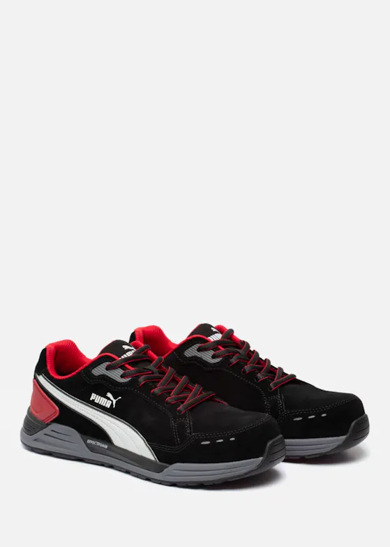 Puma Airtwist Black/Red Low Schutzschuh S3 ESD HRO SRC