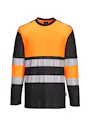 Portwest PW3 PW312 T-Shirt Hi-Vis Lange Mouw Klasse 1 Reflecterend UV-bescherming Performance miniatuur